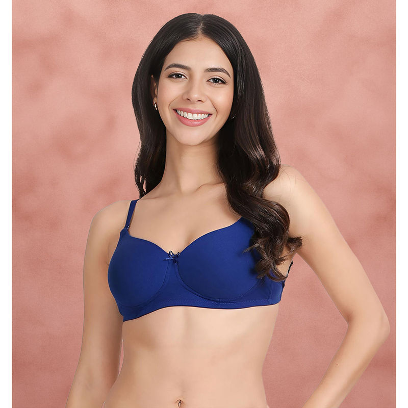 Shyaway Susie By Shyaway Soda Lite Blue Transparent Back Padded Everyday Bra (32D)