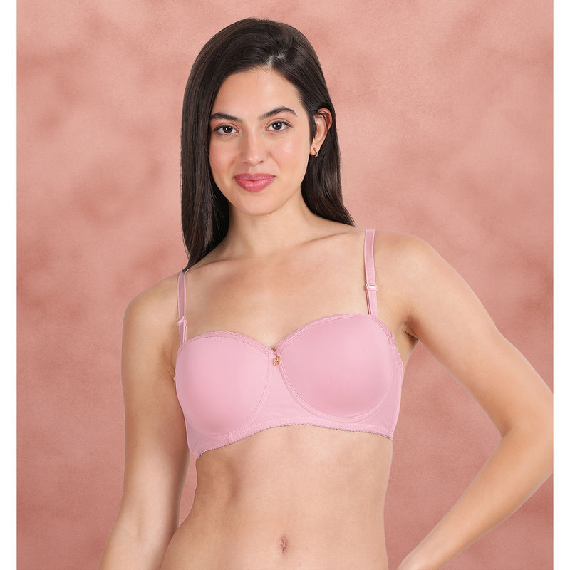 Shyaway Susie By Shyaway Candy Pink Top Lace Wired Balconette Bra (38C)