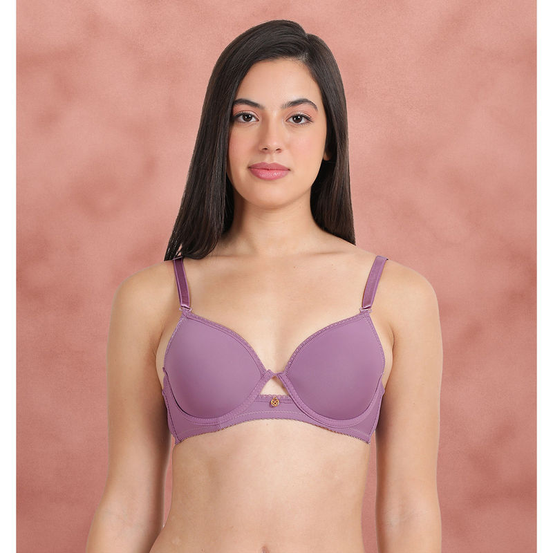 Shyaway Susie By Shyaway Chinese Purple Lace Neckline with Centre Keyhole Wired Bra (32C)