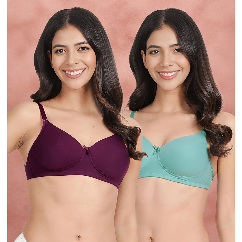 Shyaway Susie By Shyaway Transparent Back Padded Everyday Bra (Pack of 2) (32D)