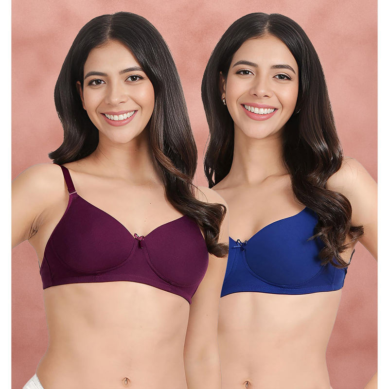 Shyaway Susie By Shyaway Transparent Back Padded Everyday Bra (Pack of 2) (32D)