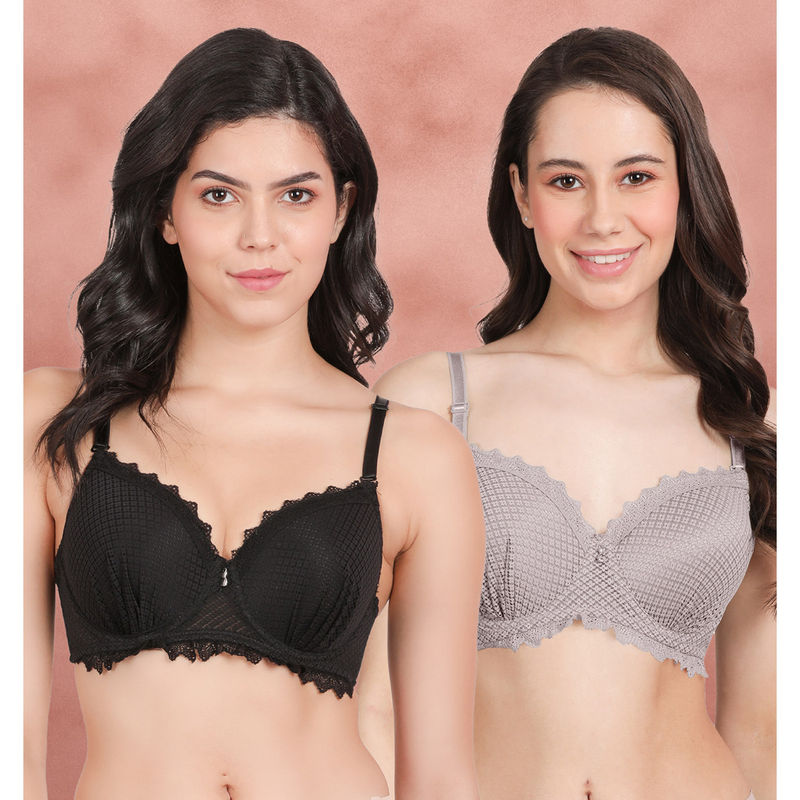 Shyaway Susie By Shyaway Bottom Gathers Padded Wired Bra (Pack of 2) (32B)