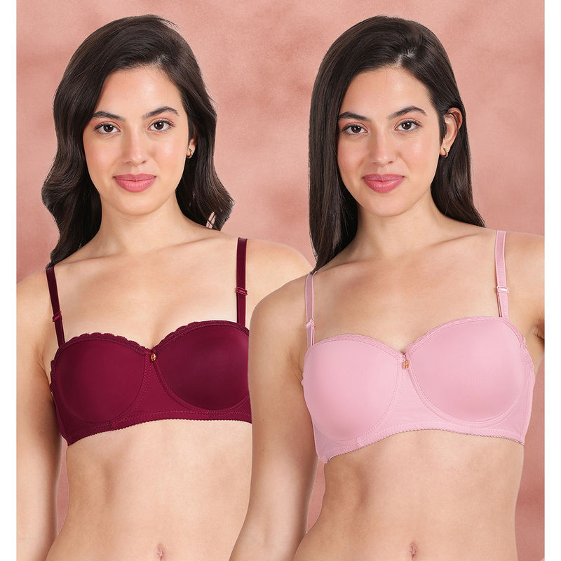 Shyaway Susie By Shyaway Top Lace Wired Balconette Bra (Pack of 2) (32D)