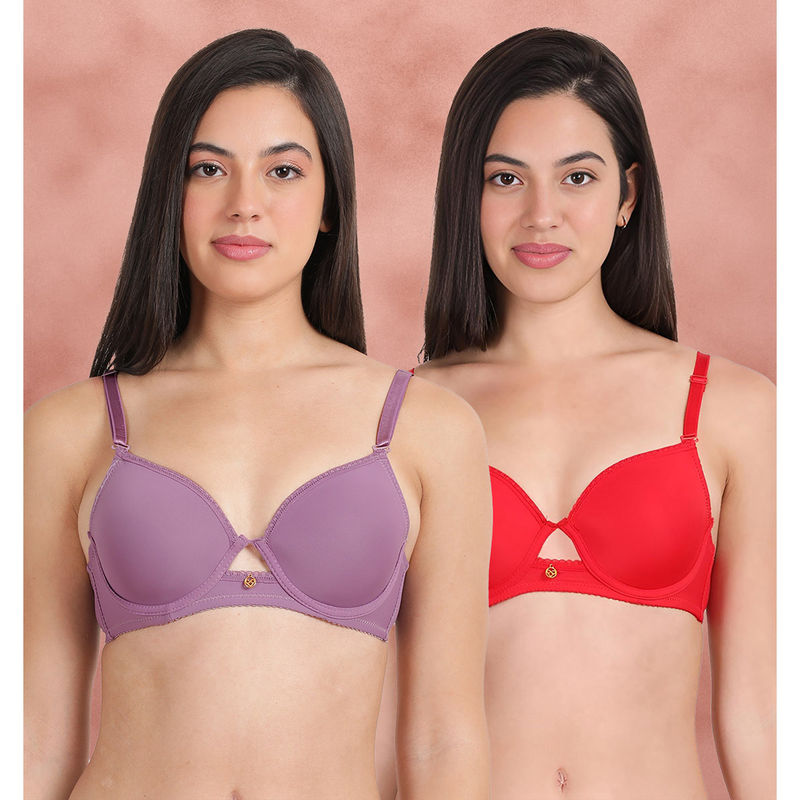 Shyaway Susie By Shyaway Lace Neckline with Centre Keyhole Wired Bra (Pack of 2) (32C)