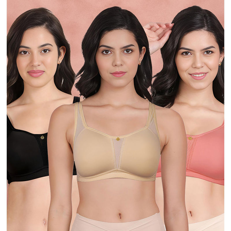 Shyaway Taabu By Shyaway Full Coverage Padded Minimizer Bra (Pack of 3) (32C)
