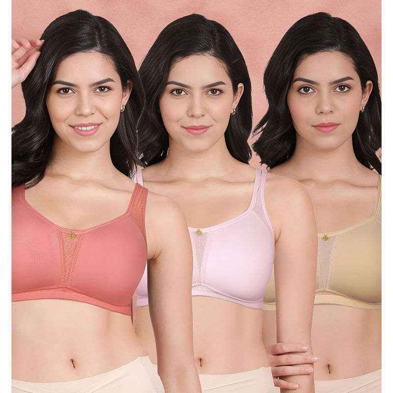 Shyaway Taabu By Shyaway Full Coverage Padded Minimizer Bra (Pack of 3) (36C)