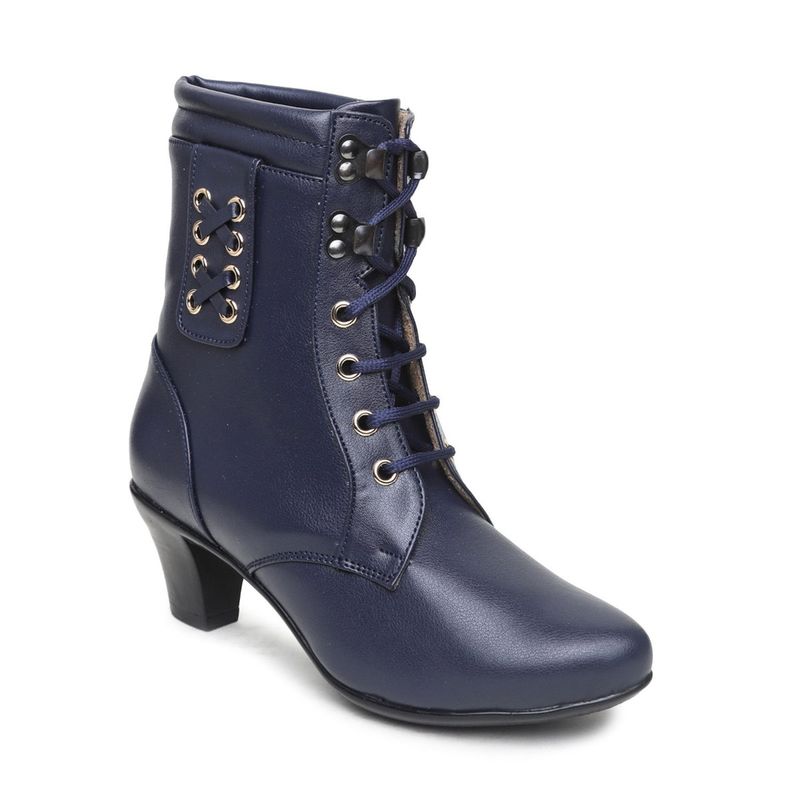 navy blue shoe boots
