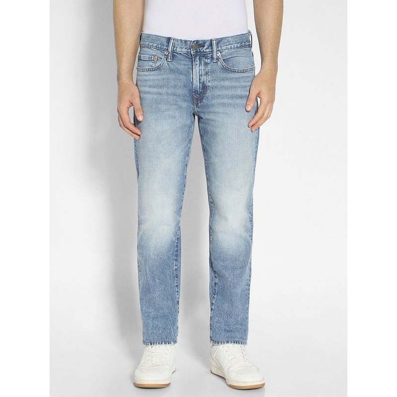 American Eagle Men Blue Easy Flex Slim Straight Jeans (32)