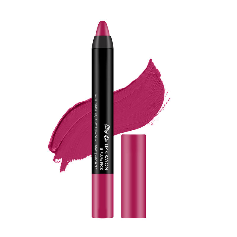 Swiss Beauty Non Transfer Matte Crayon Lipstick - Plum Pick