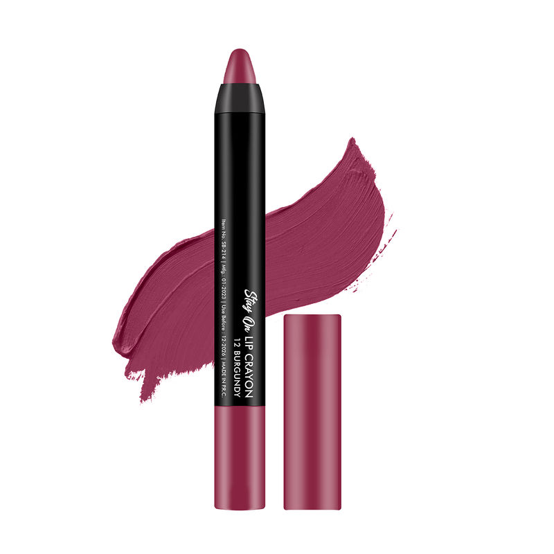 Swiss Beauty Non Transfer Matte Crayon Lipstick - Burgundy