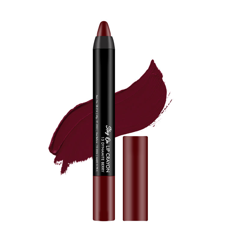Swiss Beauty Non Transfer Matte Crayon Lipstick - Dynamite Berry