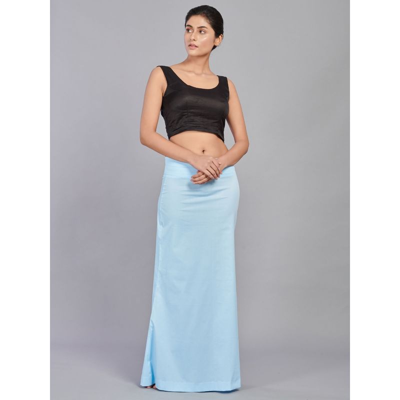 I AM BY DOLLYJAIN Cotton Lycra D'coat Blue (L)