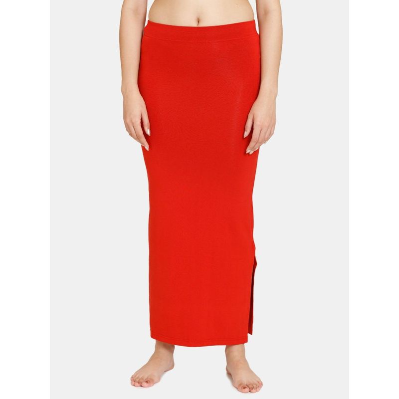 Zivame Rosaline All Day Cut And Sew Saree Inskirt - Strawberry Red Red (XL)