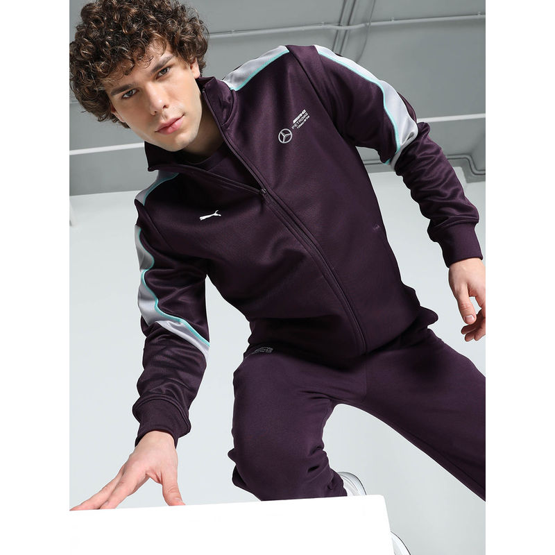 Purple Camo Print Men's Bomber Jacket main image 0