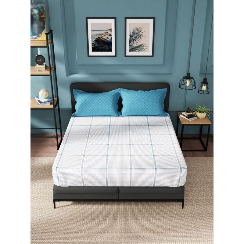 Salonika 3-Piece Mix Cotton King Size Bedsheet with Pillow Covers