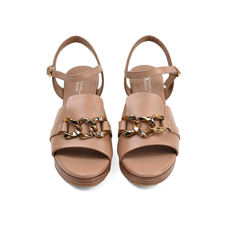 Vanilla Moon Nuria Beige Formal Wedges (EURO 36)