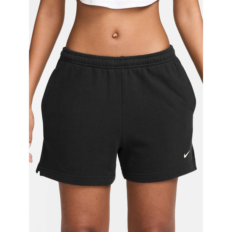 Nike Black Solid Sportswear Studio Fleece Women Shorts - IM8541-001 (L)