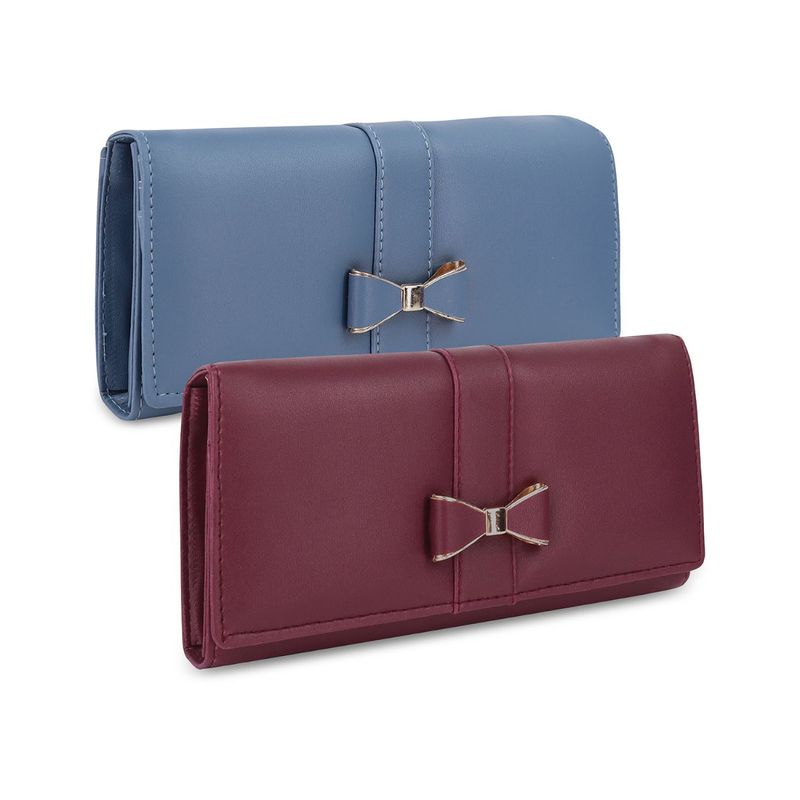 Buy NFI Essentials Pack of 2 PU Women,s Wallet Online