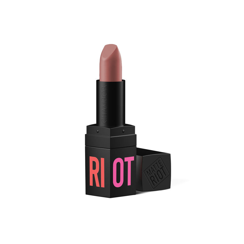 Chambor Matte Riot Lipstick Make up - SUNSET RUST #256