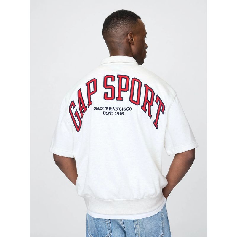 GAP Men Regular Fit Half-Zip Sweatshirt (XS)