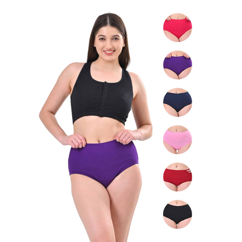 Adira High Waisted Briefs (Pack of 6) (S)