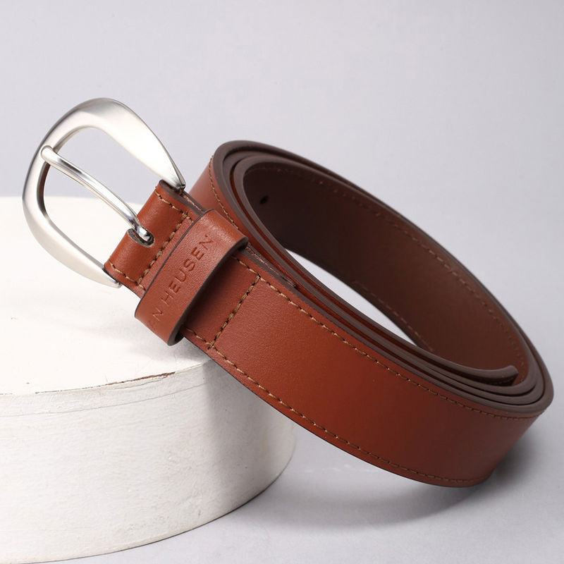 Van Heusen Women Brown Solid Casual Belt (M)