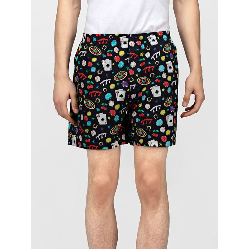 Whats Down Casino Boxers - Black (L)