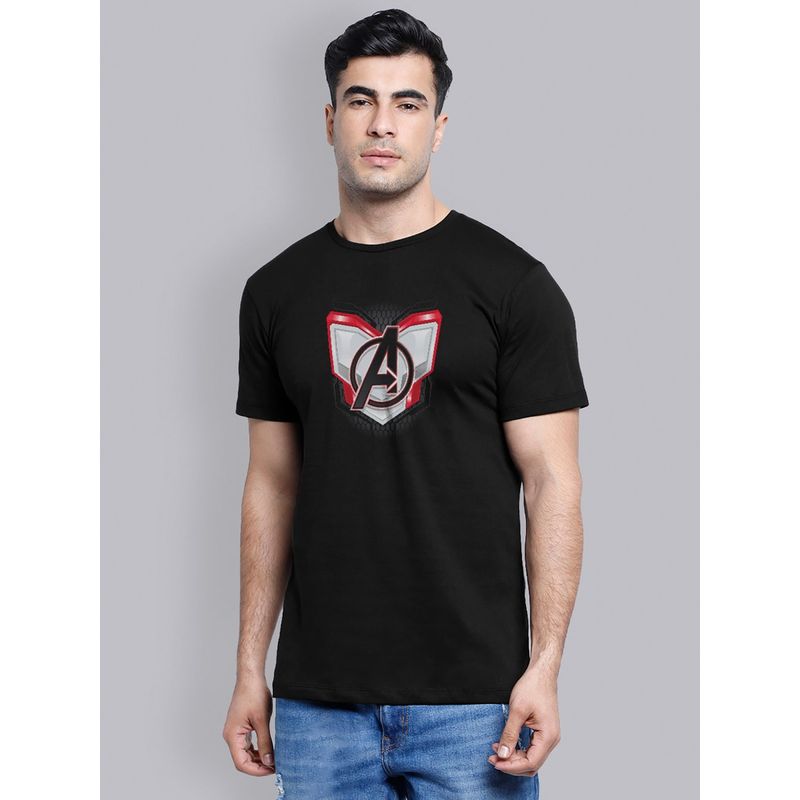 Free Authority Avengers Printed Black Tshirt for Men (S) (S)