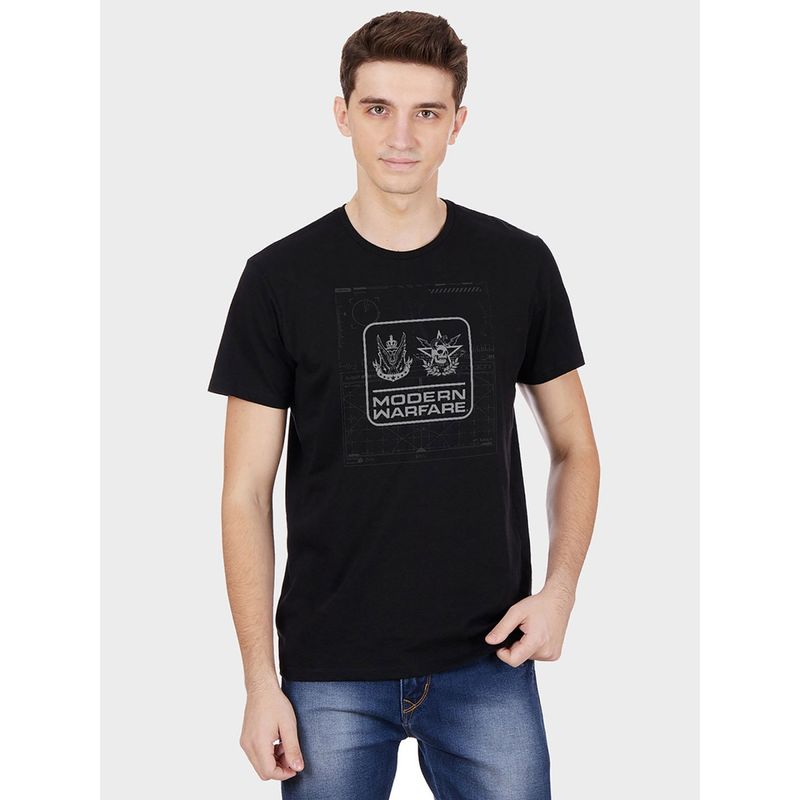 Free Authority Call of Duty Printed Black Tshirt for Men (L) (L)