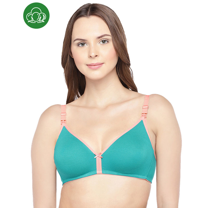 Inner Sense Organic Cotton Antimicrobial Nursing Bra - Blue (36D)