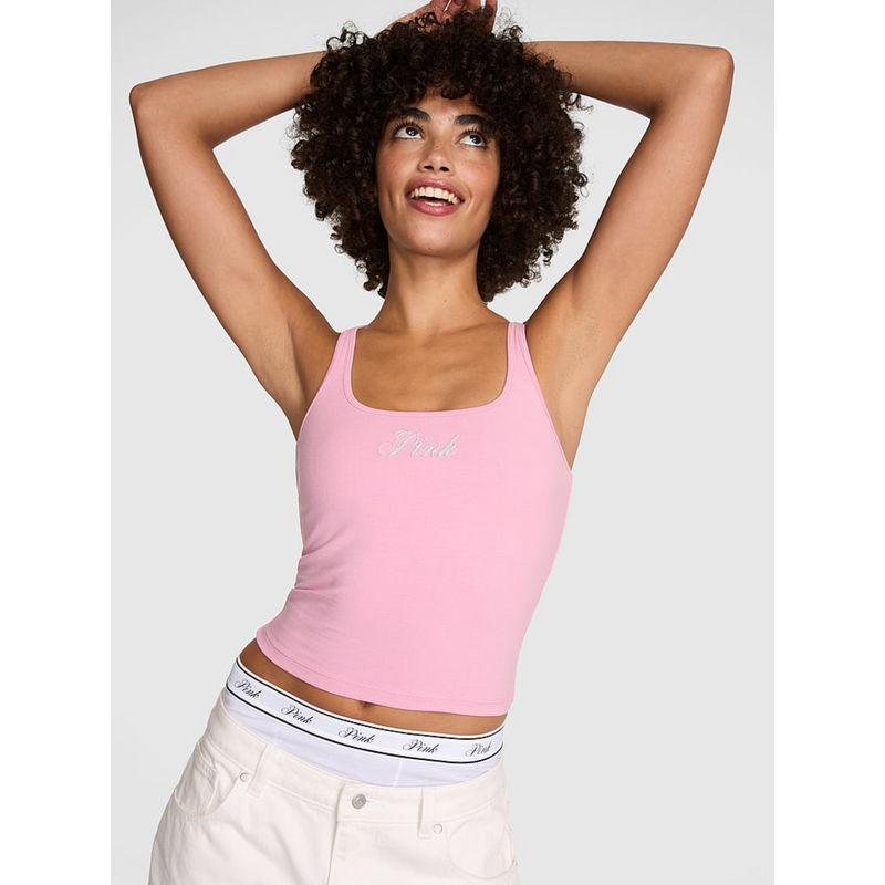 Victoria's Secret Pink All-Day Cotton Square-Neck Camisole (M)