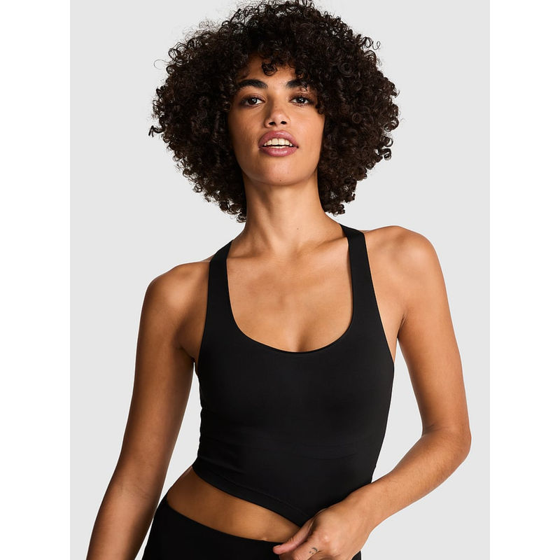 Victoria's Secret Pink Black Relay Criss-Cross Bralette (XS)