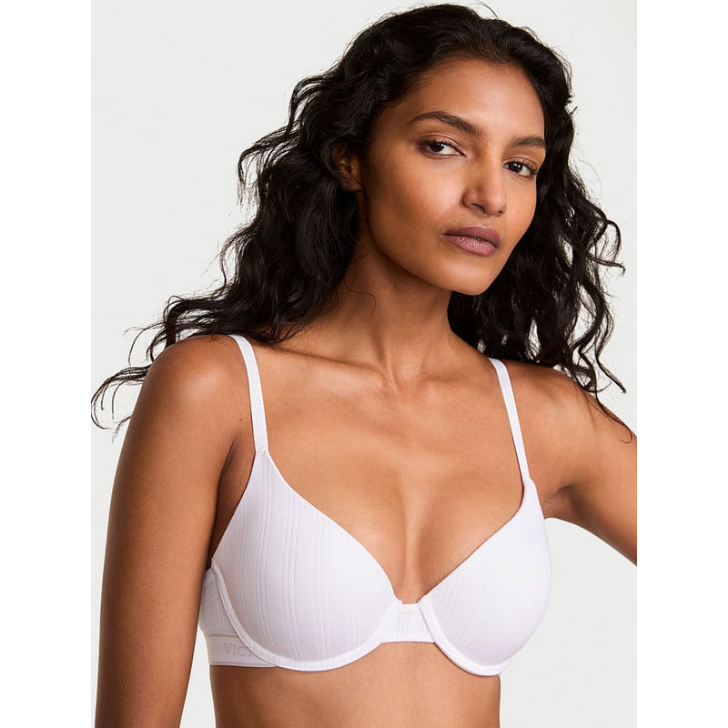 Victoria's Secret White The T-Shirt Ultra-Fine Modal Lightly Lined T-Shirt Bra (32DDD)