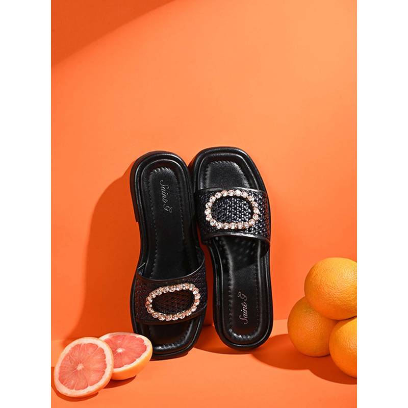 Saint G Women Black Flats (UK 3)