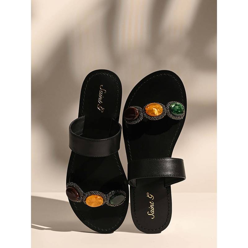Saint G Women Black Flats (UK 3)
