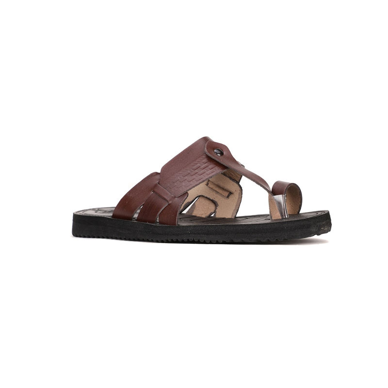 Bata Textured Maroon Sandals (UK 8)