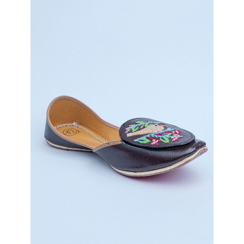 NR BY NIDHI RATHI Embellished Brown Loafers (EURO 36)