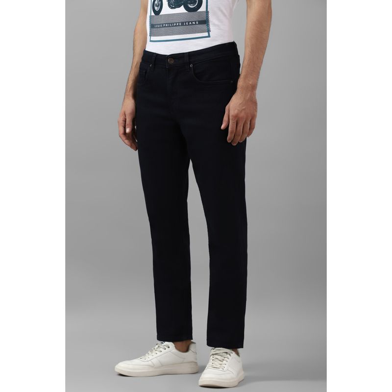 Louis Philippe Men Black Dark Slim Fit Jeans (38)