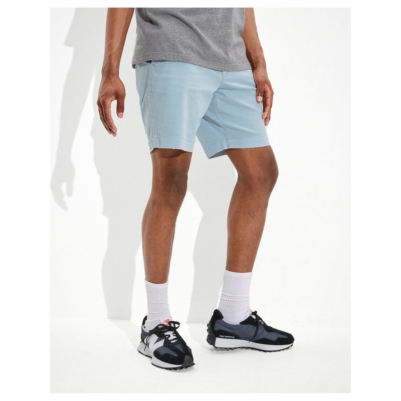 American Eagle Men Blue Flex 9 Inches Lived-In Shorts (32)