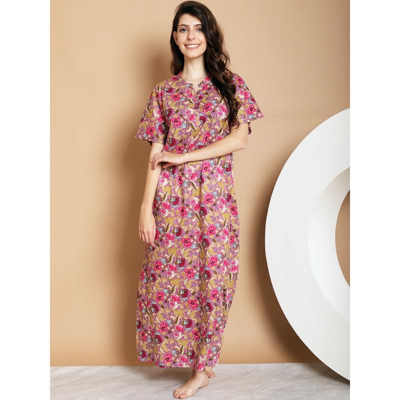 Indreams Printed Maxi Nightdress (XL)