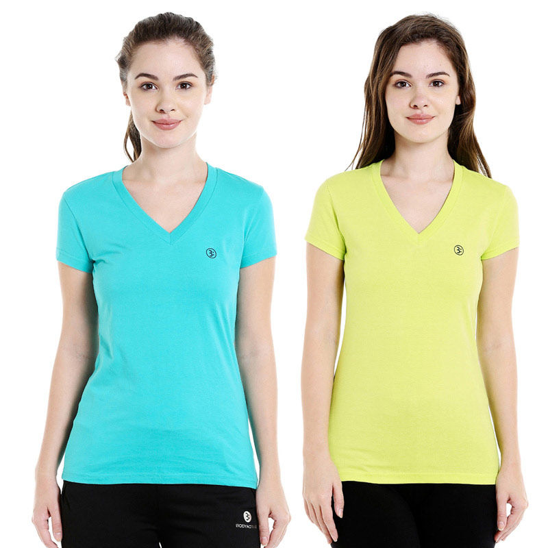 Bodycare Bodyactive Pack Of 2 Women'S Tshirt - Multi-Color (S)