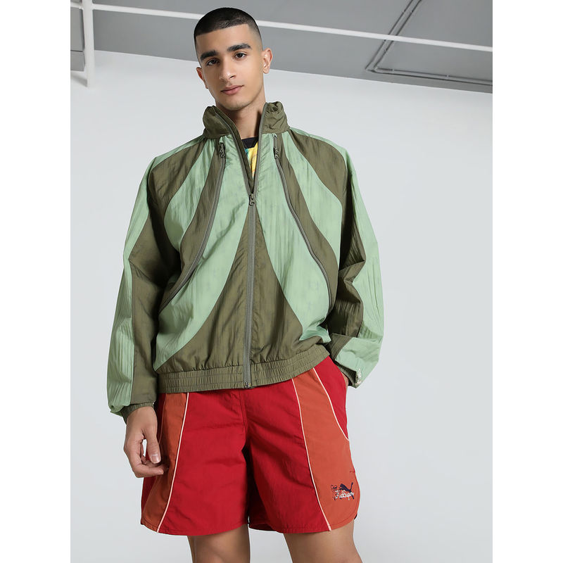 Puma Green X Kid super Men's Relaxed Fit Windbreaker (XS)