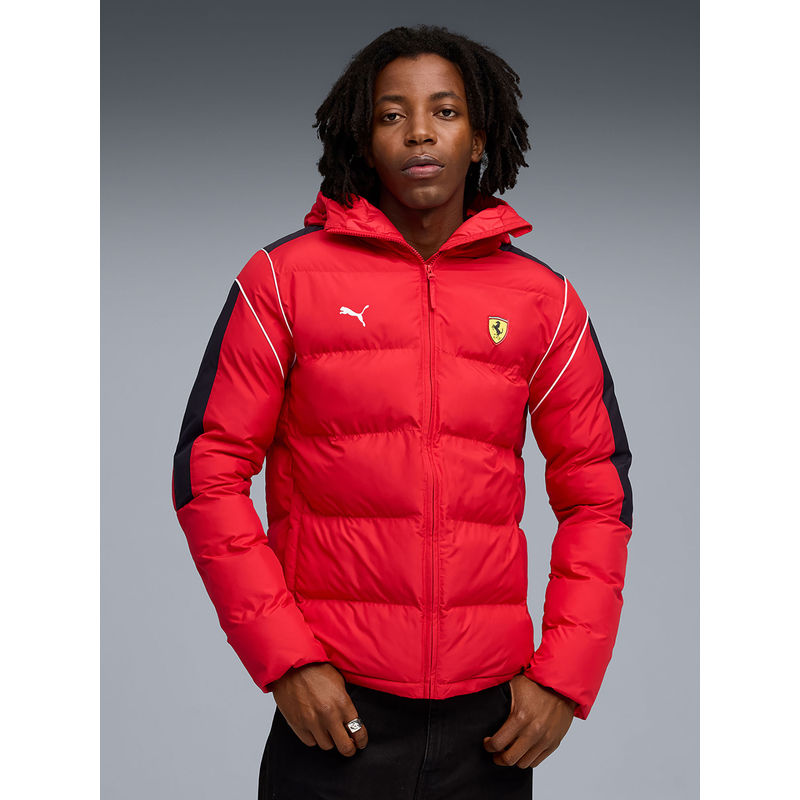 Puma Ferrari Mt7 Ecolite Men's Hooded Puffer Jacket (L)