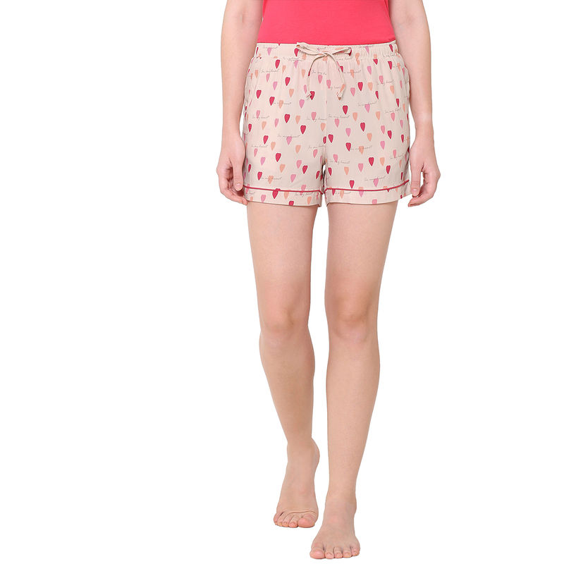 SOIE Super-Soft Rayon Printed Shorts With Pockets - Multi-Color (L)