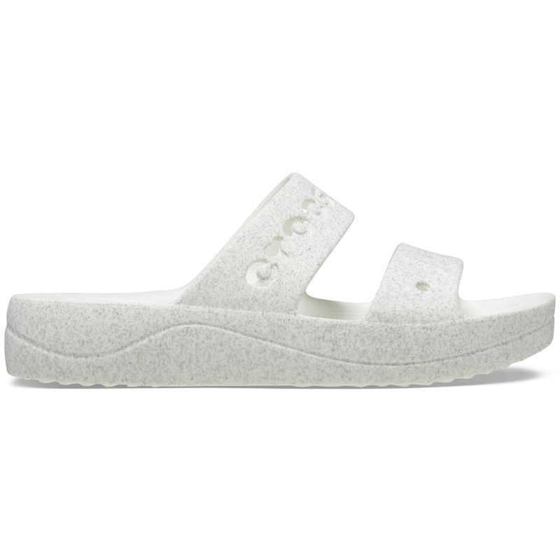 Crocs Women BAYAPTMGLTSNDL Casual White Sandals (US 4)