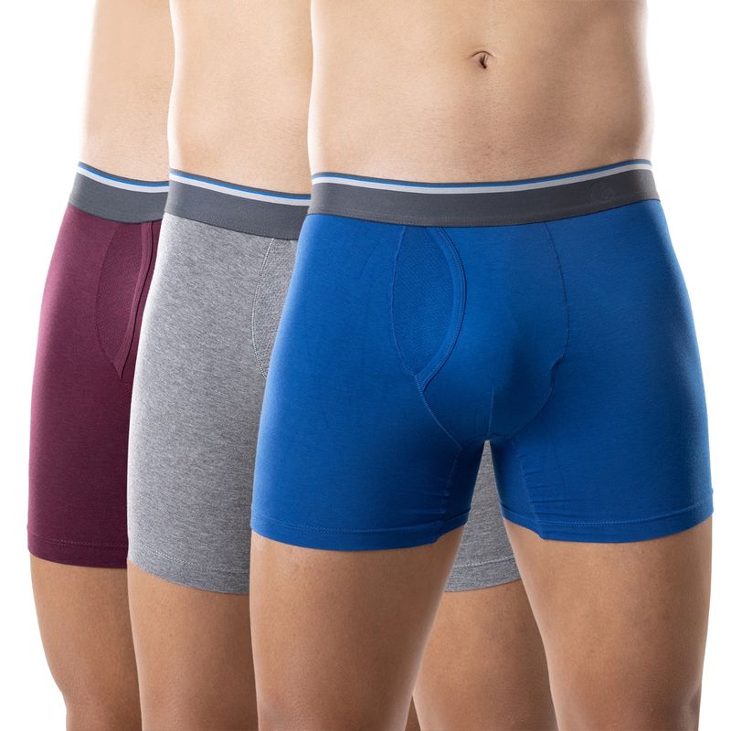 Buy GLOOT Anti Odor Cotton Tencel Boxer Brief Maroon GLUCTOEBB01 Online