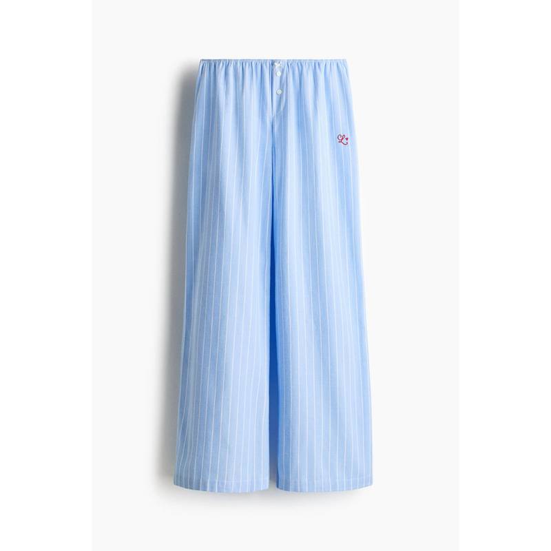 H&M Women Blue Flannel Pyjama Bottoms (XS)