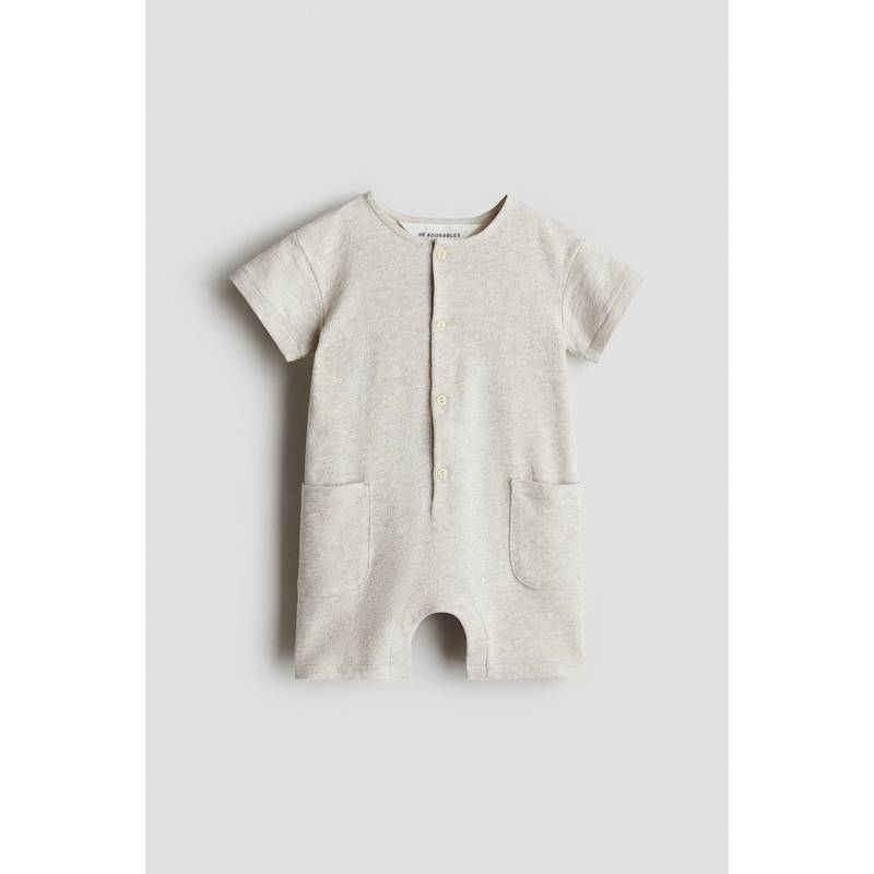 H&M Cotton Romper Suit Grey (1.5-2 Years) (1.5-2 Years)
