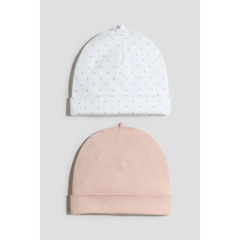 H&M Boys 2-Pack Cotton Beanies (0-1 Months)