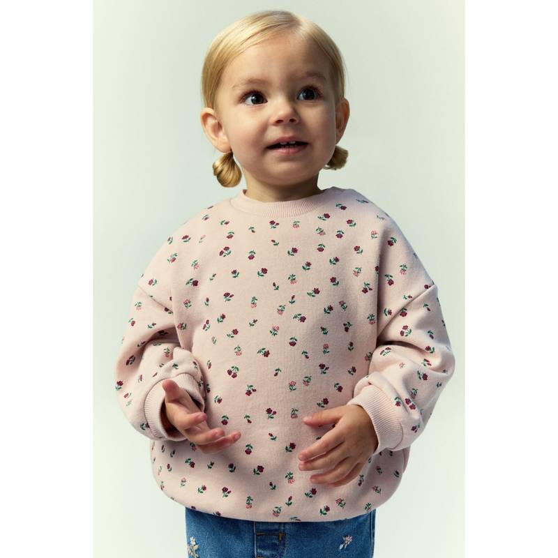 H&M Pink Printed Sweatshirt (4-6 Months) (4-6 Months)